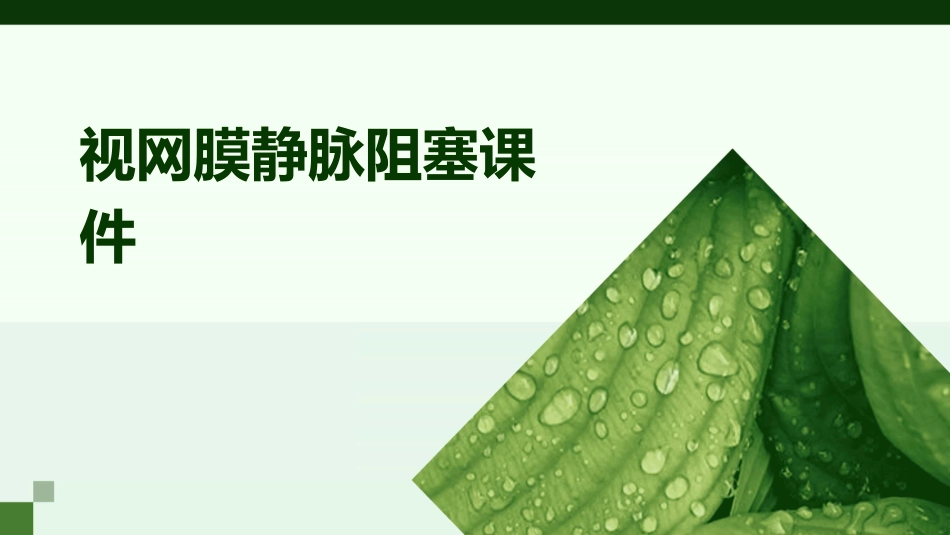 视网膜静脉阻塞课件_第1页