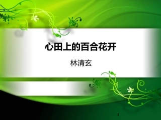 心田上的百合花开