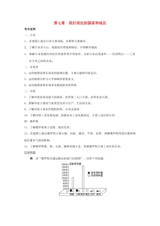 九年级地理中考指点：我们邻近的国家和地区知识点分析(人教版)试卷