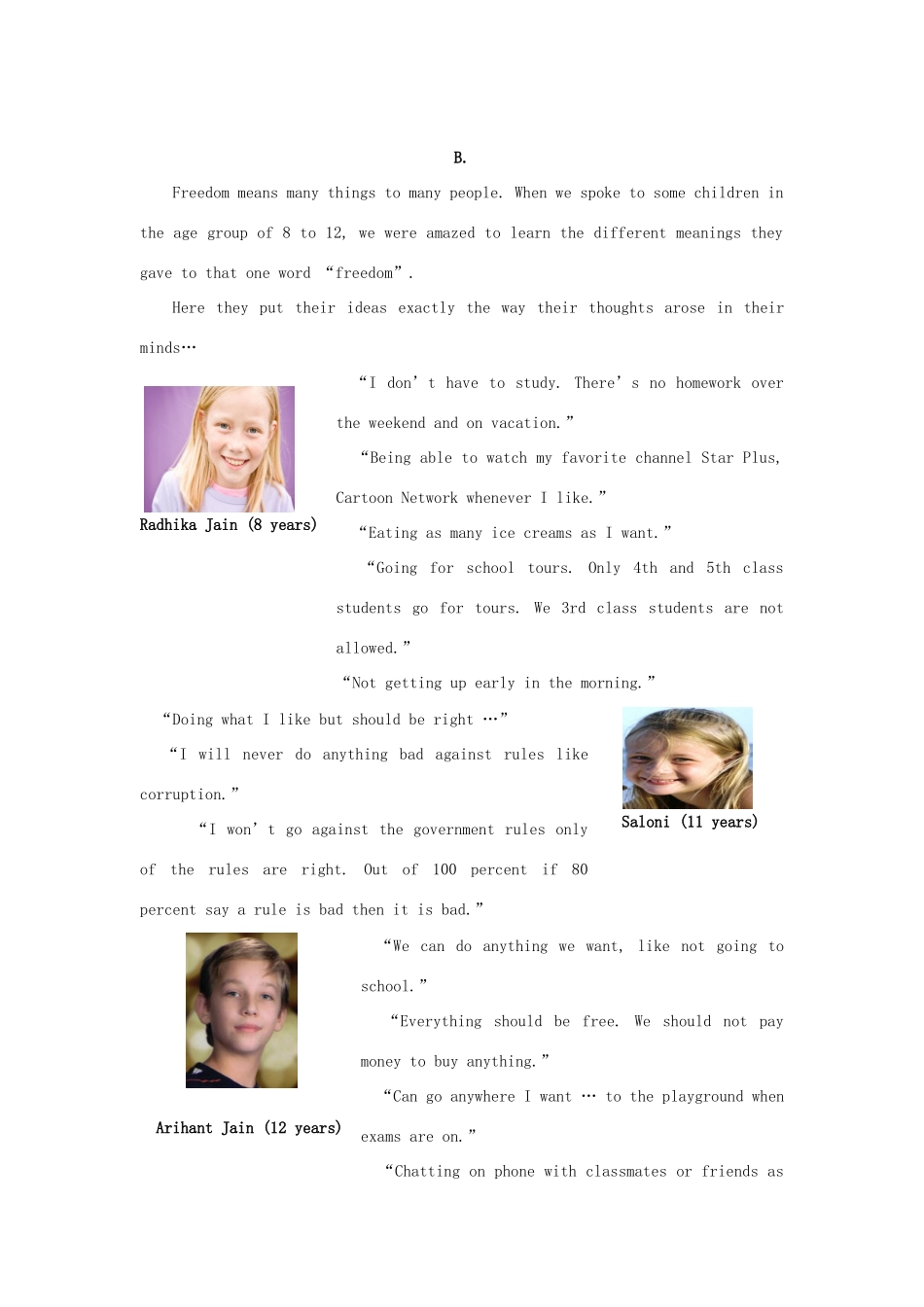 北京市中考英语一模分类汇编 阅读基础篇(无答案) 试题_第2页