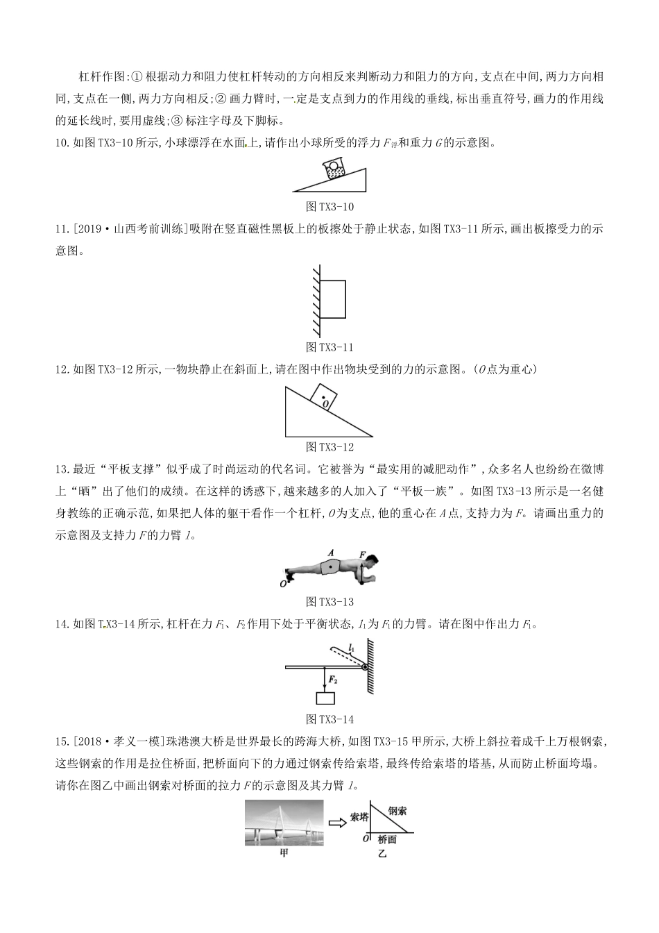 山西省中考物理专题复习 题型03 作图专题试卷_第3页