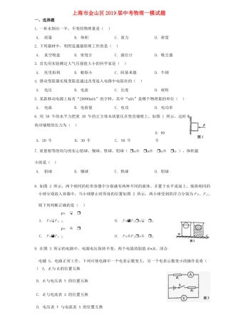 中考物理一模试卷