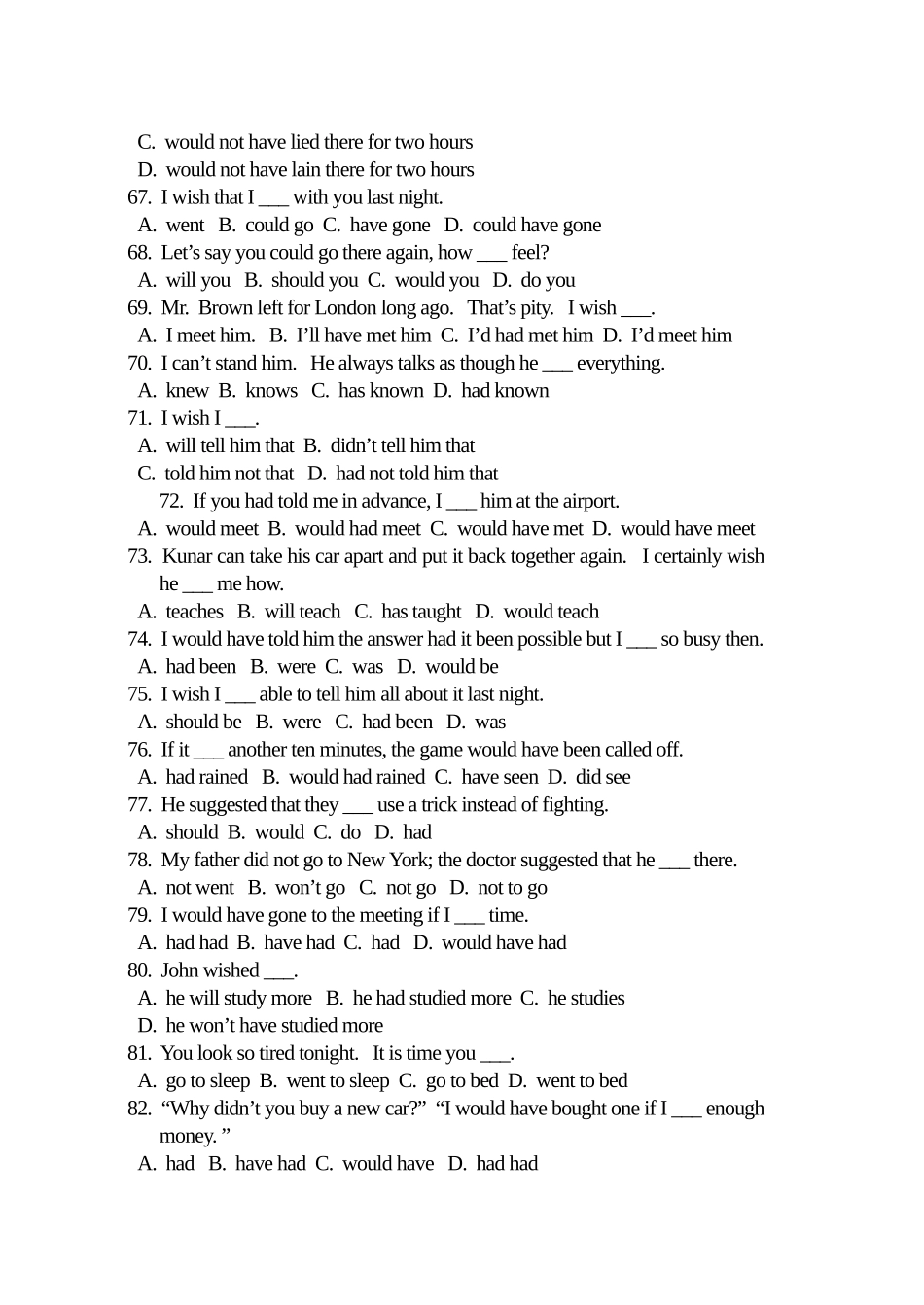 虚拟语气配套练习51-100_第2页