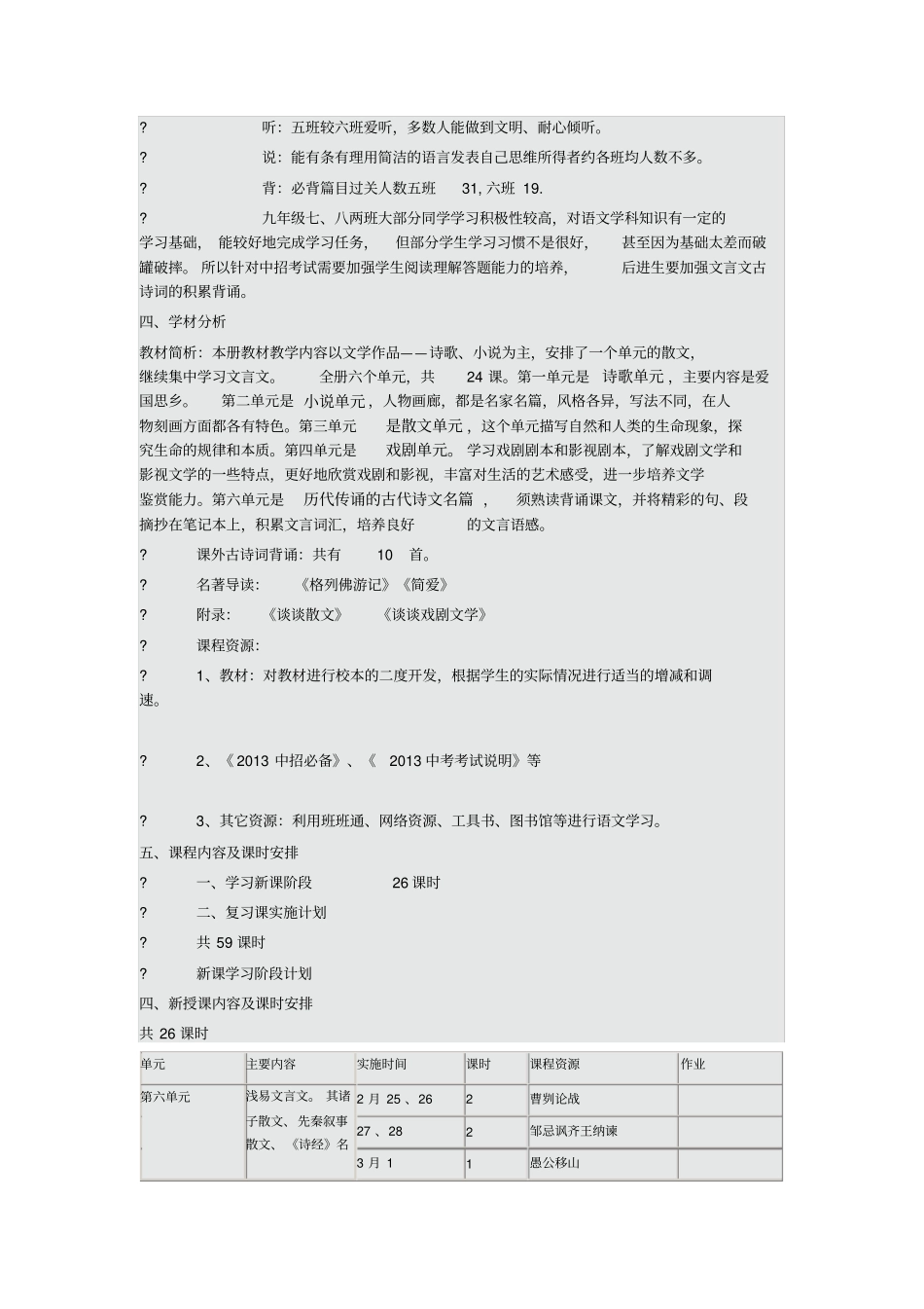 九年级下期语文课程纲要汇总_第3页