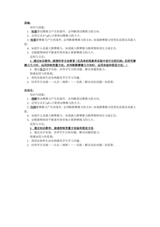 摩擦力教学目标