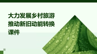大力发展乡村旅游  推动新旧动能转换课件