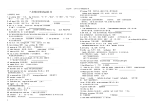 九年级全册英语语法重点