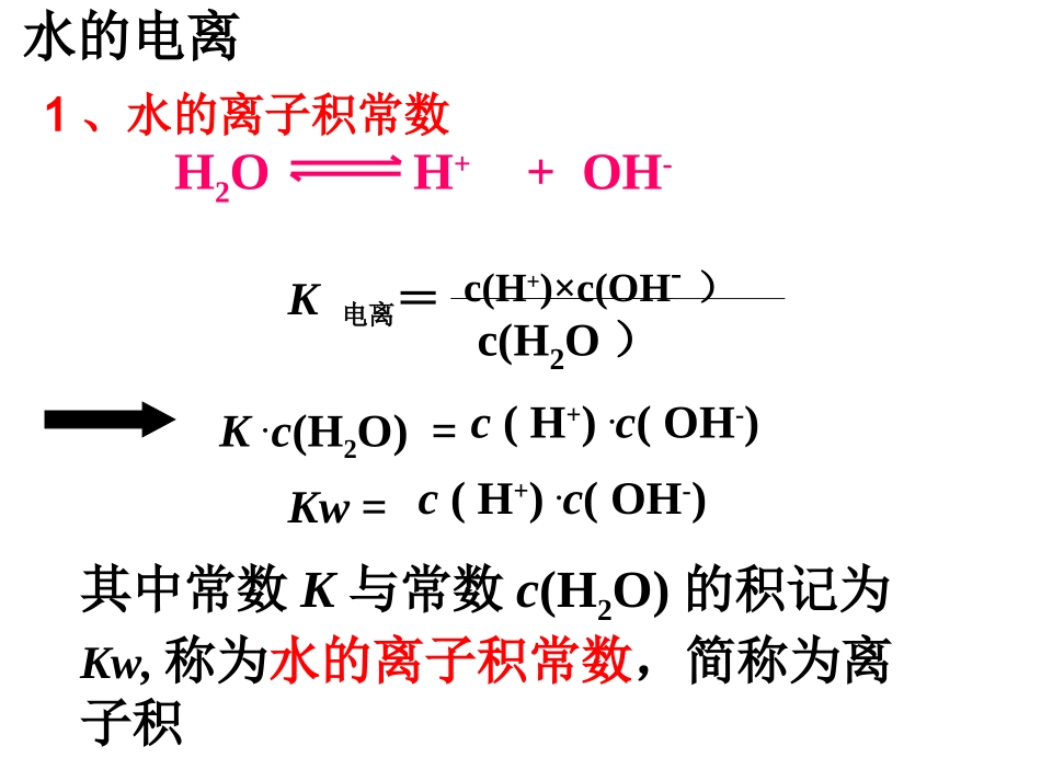 水的电离和溶液的酸碱性(第1课时)_第3页