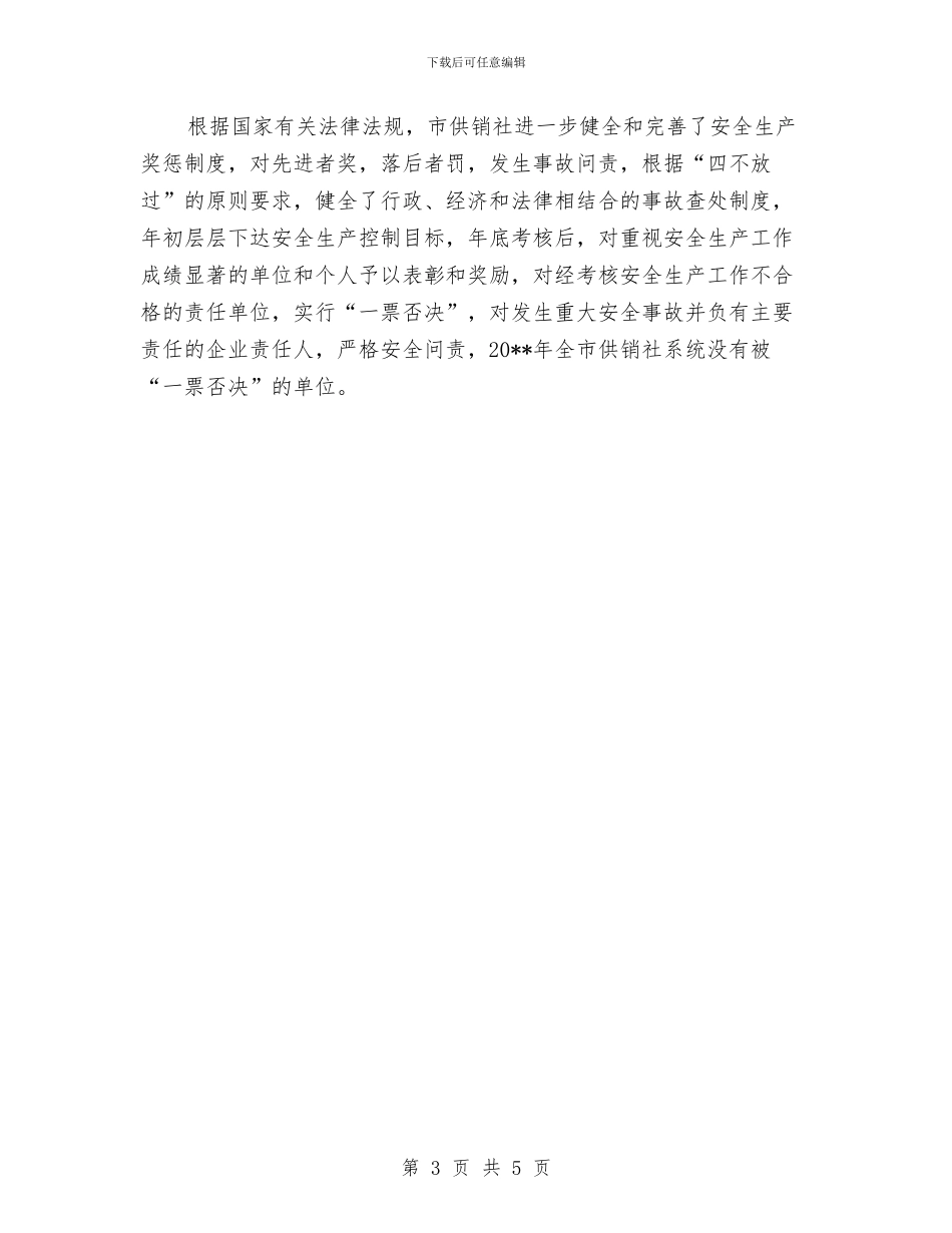 供销社安全工作总结与供销社安全工作意见汇编_第3页