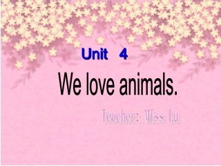 We-love-animals第三课时