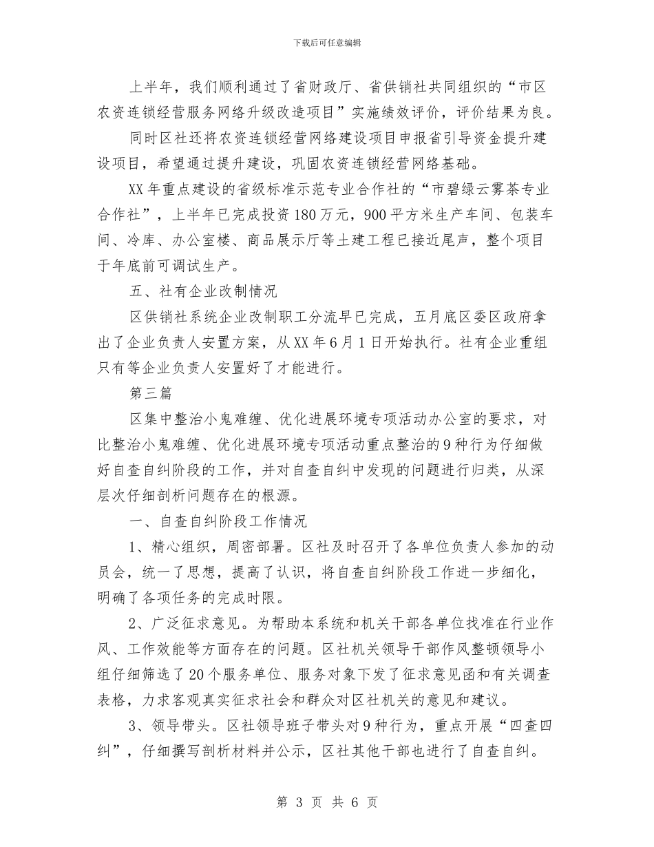 供销社综治工作报告3篇与供销社网络项目报告汇编_第3页