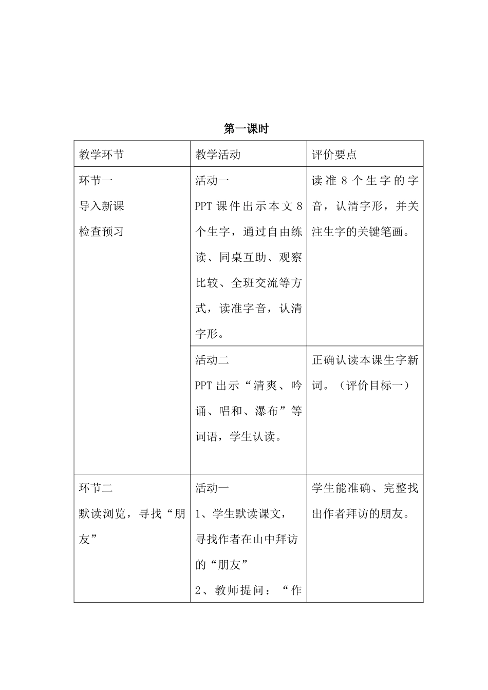 《山中访友》教学设计_第2页