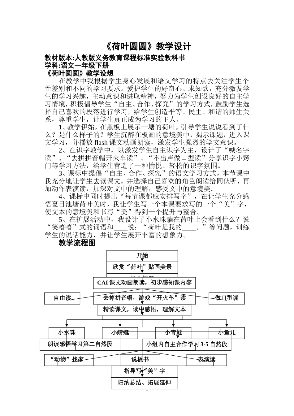 荷叶圆圆教学设计思想_第1页