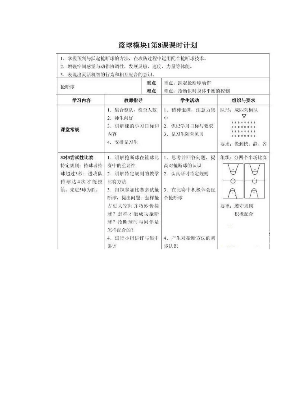 篮球抢断球组合练习教学设计_第2页