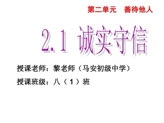 拒绝谎言-诚实做人