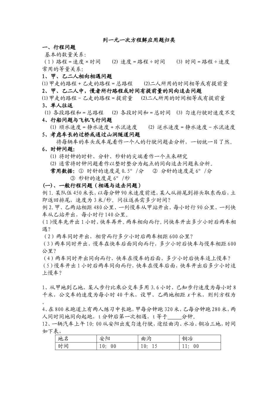 列一元一次方程解应用题归类_第1页