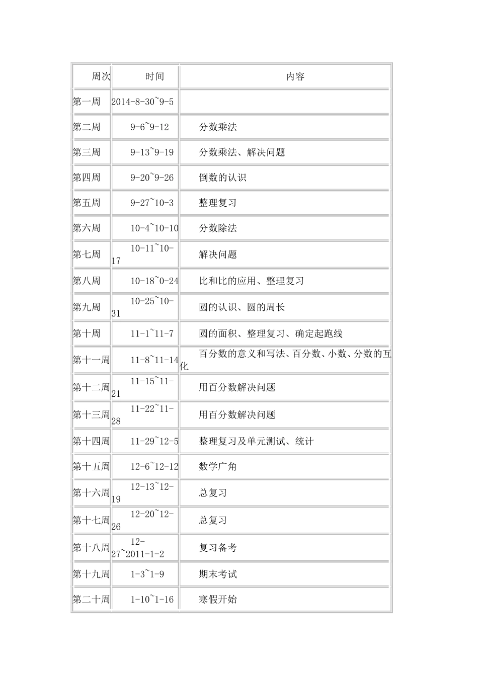 数学第十一册教学计划_第3页