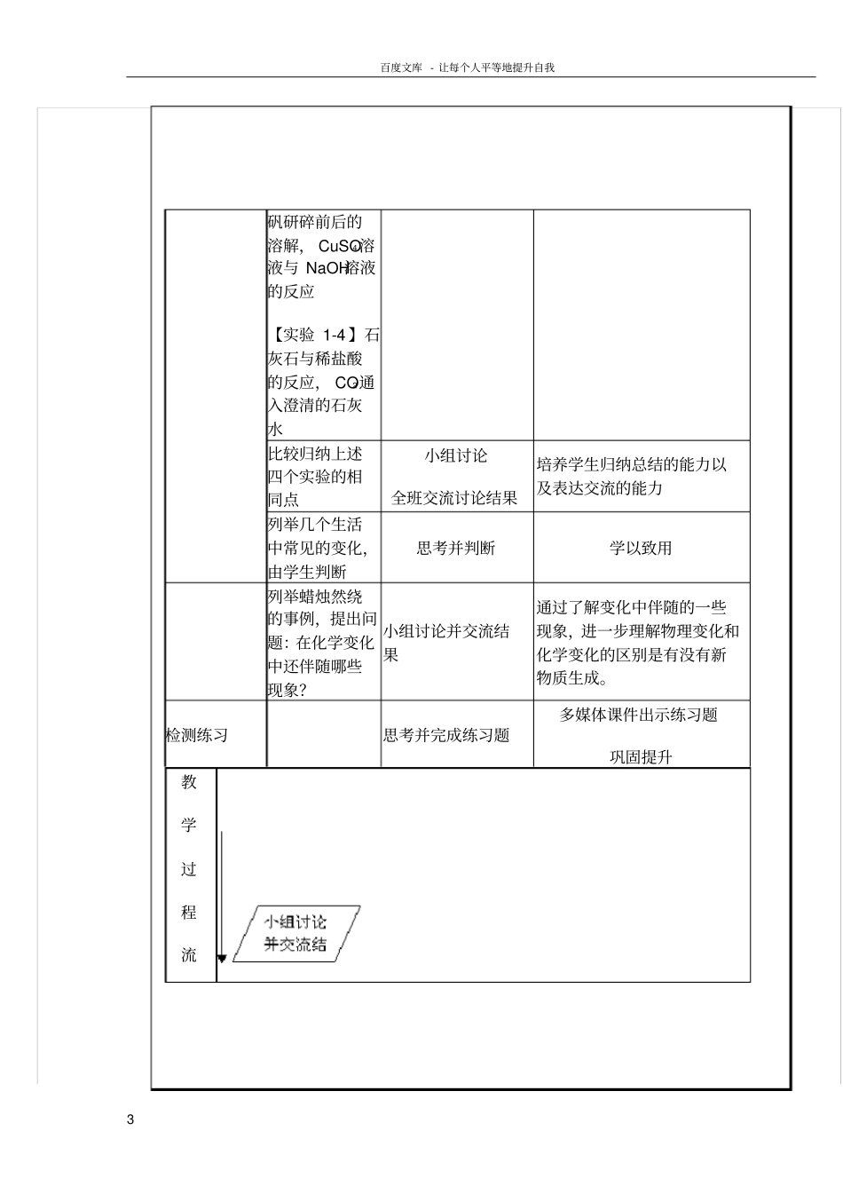九年级化学物质的变化和性质教学设计方案_第3页