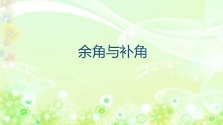 9.3.3余角与补角