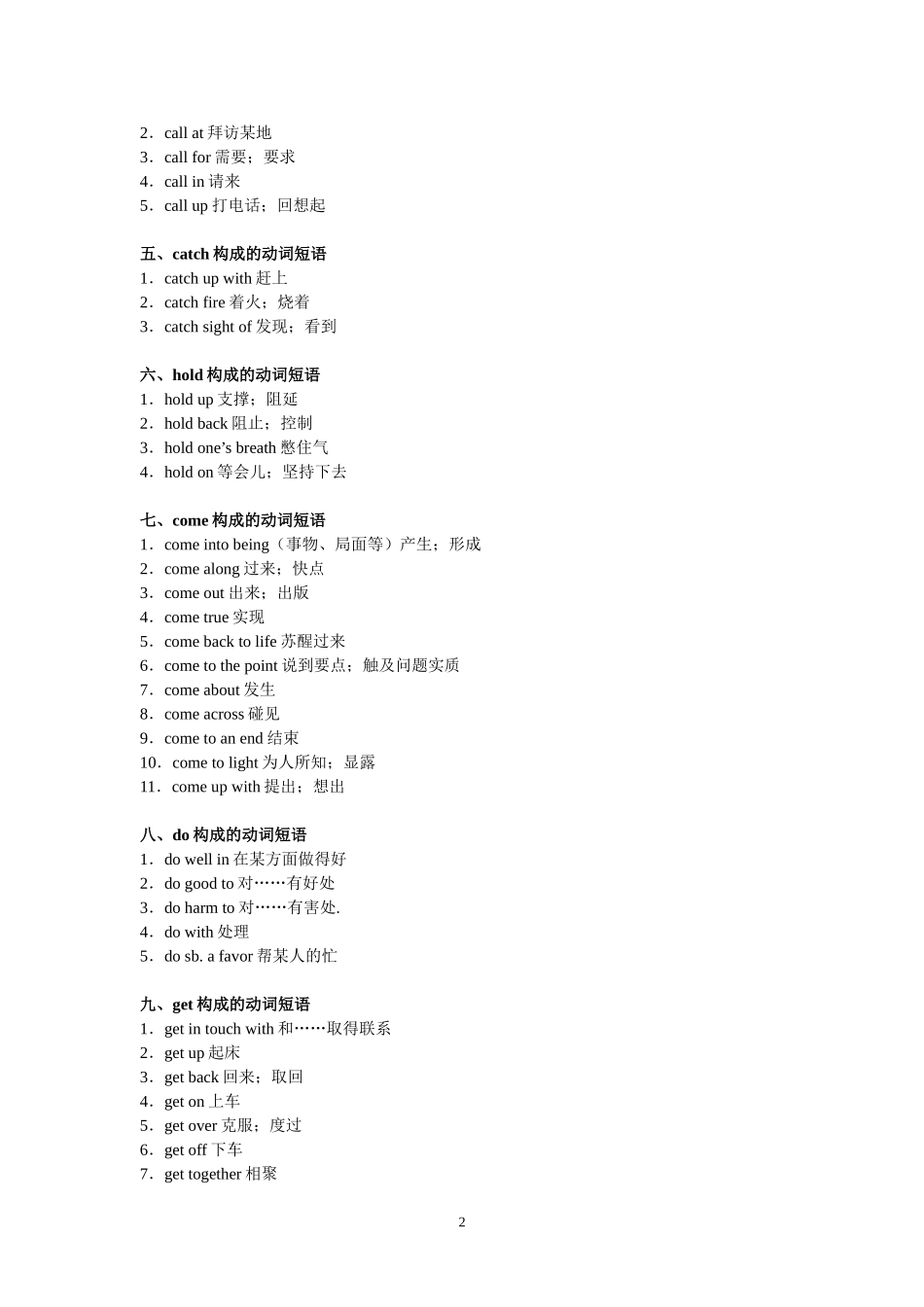 高考常用的动词短语搭配.doc1---副本-(2)_第2页