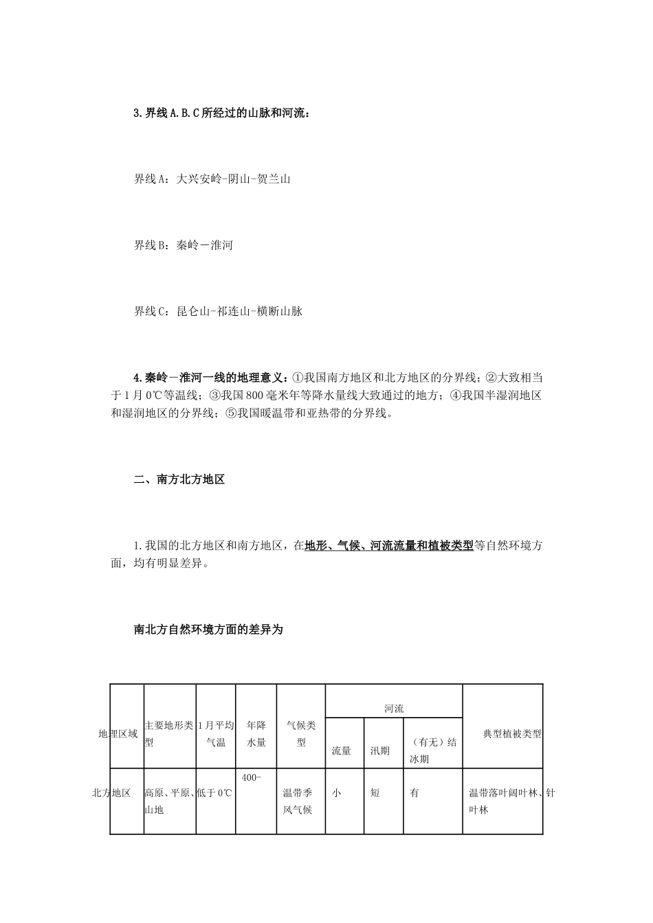 第五章中国的地理差异习题_第2页