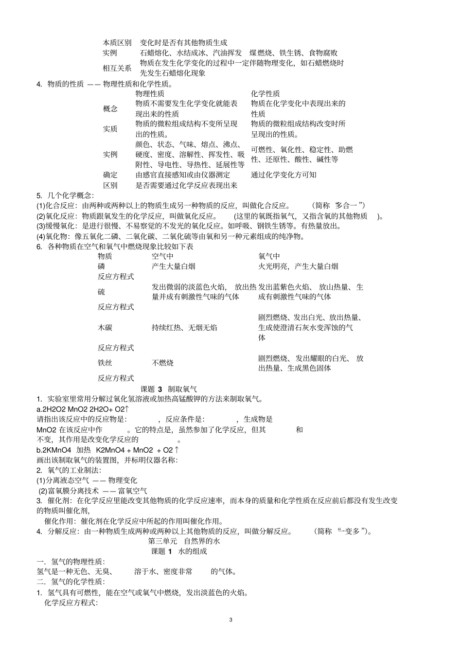 九年级复习提纲l鲁教版汇总_第3页