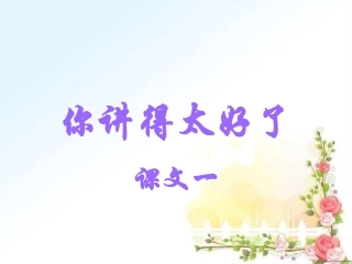 《你讲得太好了》课件1