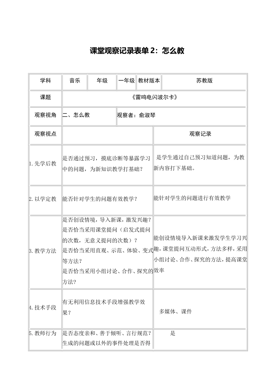 课堂观察记录表_第3页