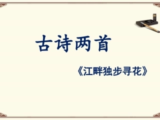 《江畔独步寻花》课件2