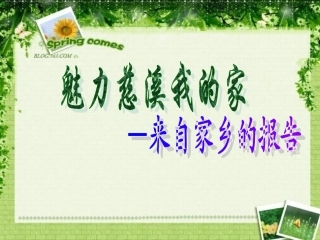 来自家乡的报告