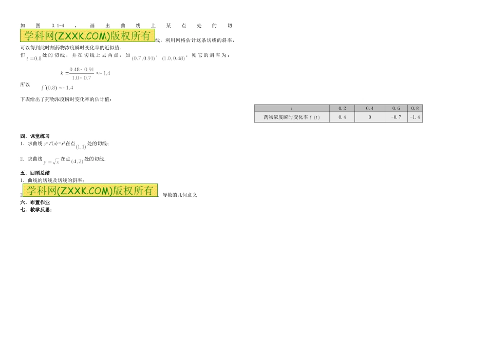 导数的几何意义教学设计B4_第3页