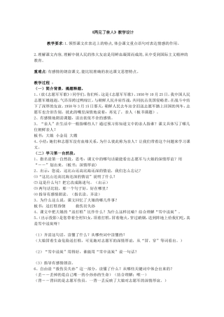 再见了亲人教案