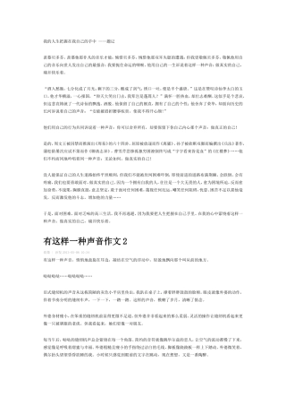 作文有这样一种声音