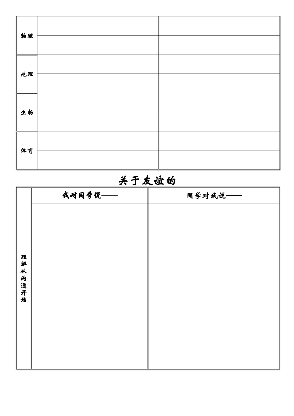 初中生成长档案表_第2页