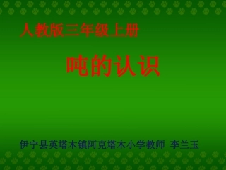 小学数学人教2011课标版三年级吨的认识--(3)