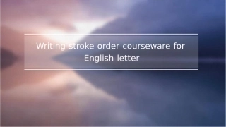 个英文字母书写笔顺课件1