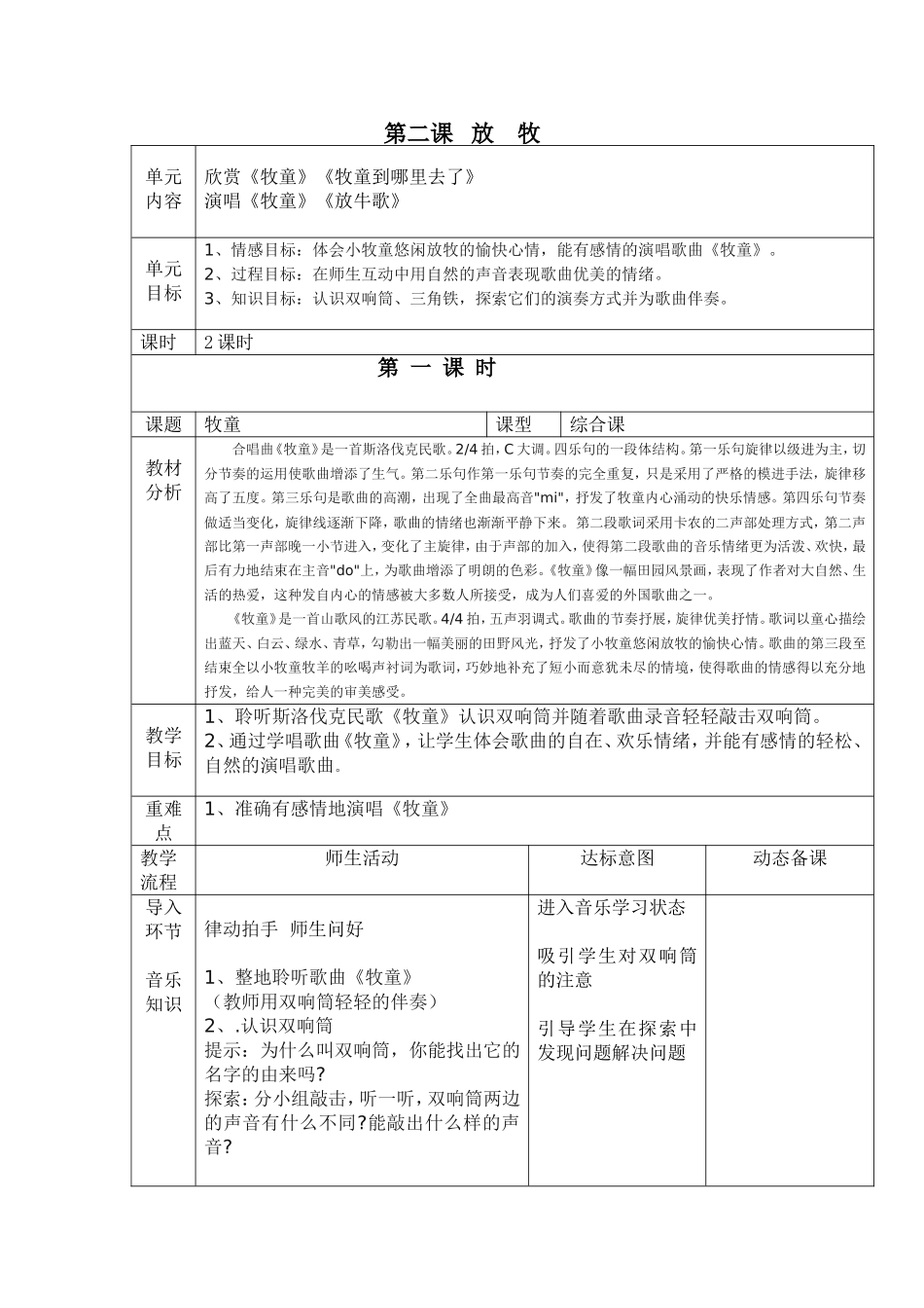 第二册第二课放牧潘焱_第1页