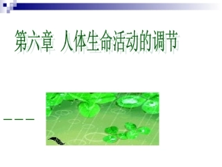 人体生命活动的调节