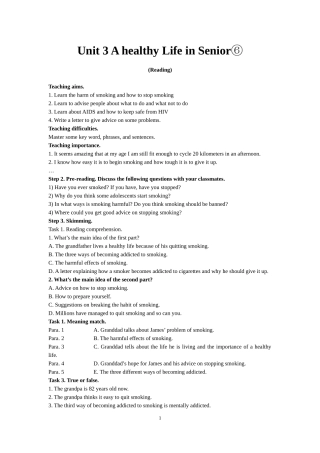 Unit3AhealthyLifeinSenior⑥