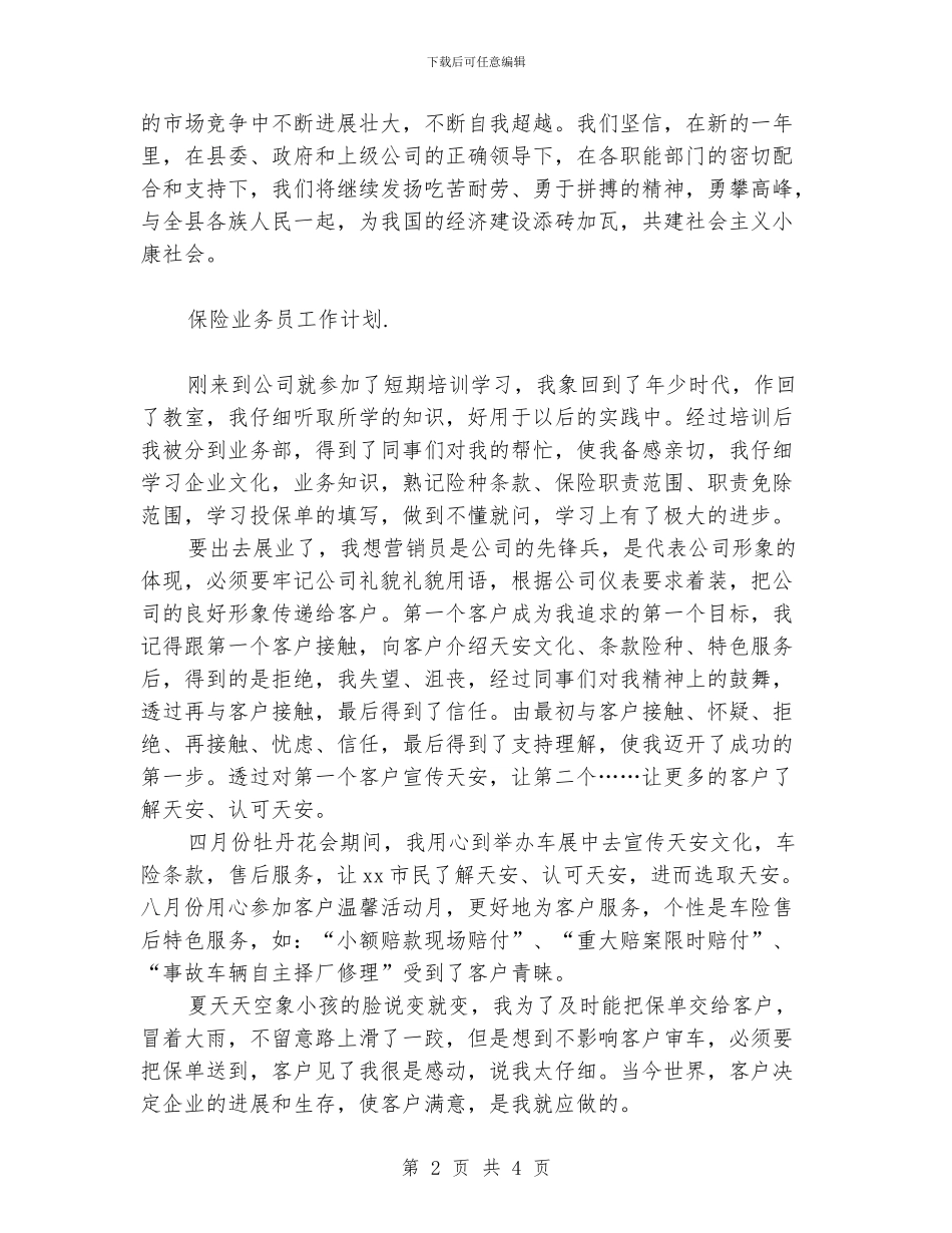 保险业务员工作计划_第2页