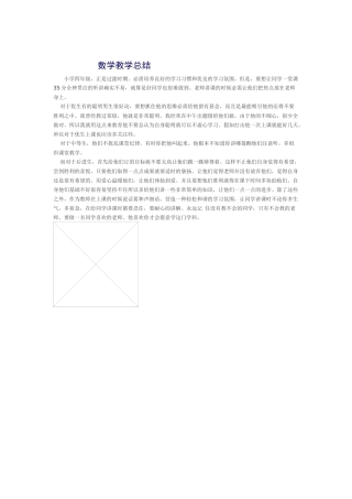 数学教学总结