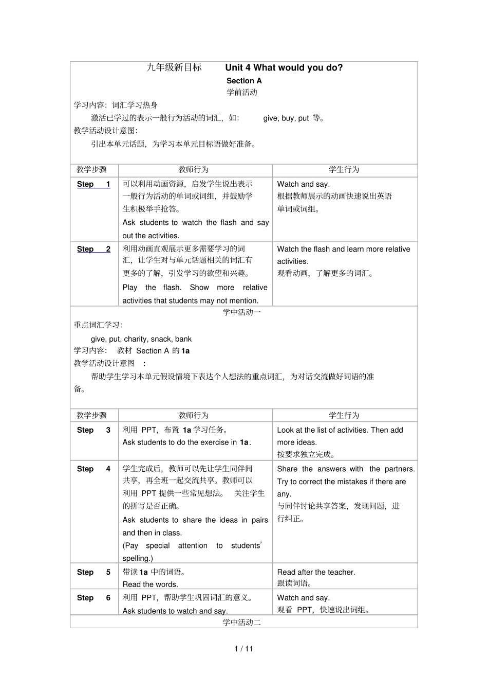 九年级新目标Unit4Whatwouldyoudo_第1页