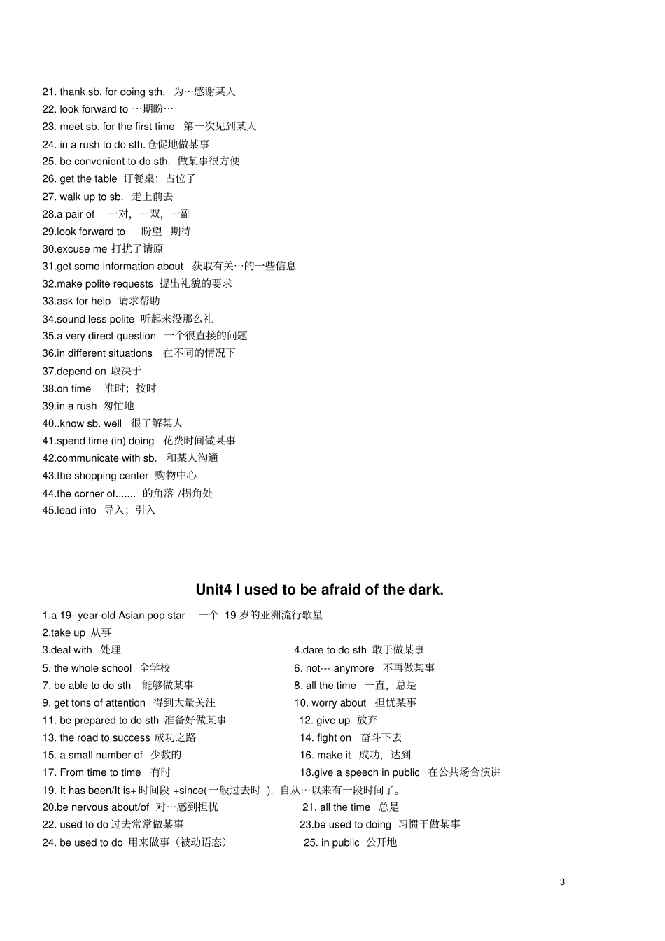 九年级最新期末全册短语总复习资料_第3页