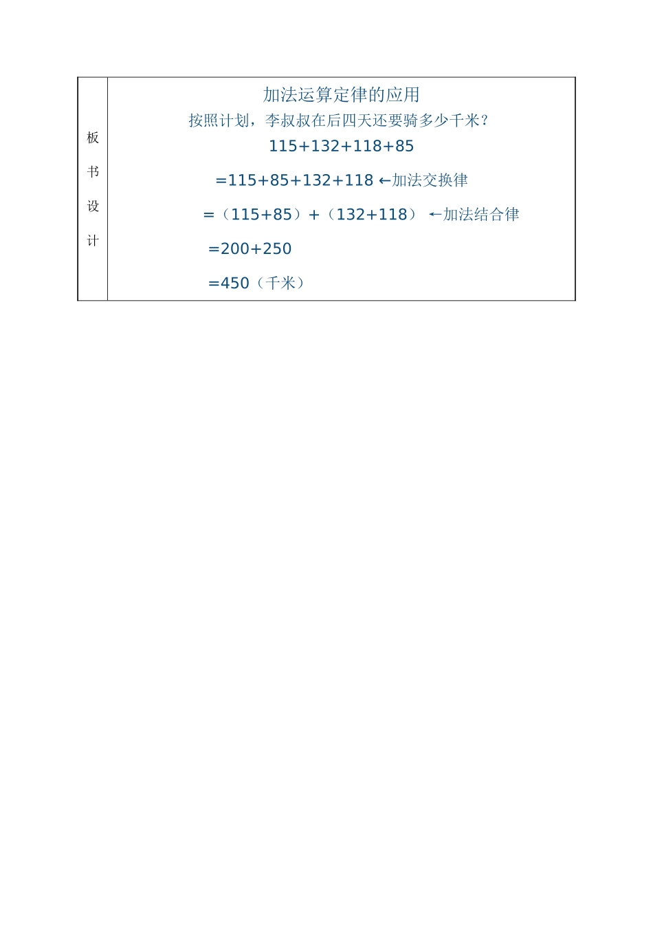 人教2011版小学数学四年级加法运算定律第二课时_第2页