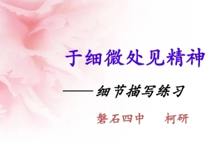 (部编)初中语文人教2011课标版七年级下册细节描写-(5)