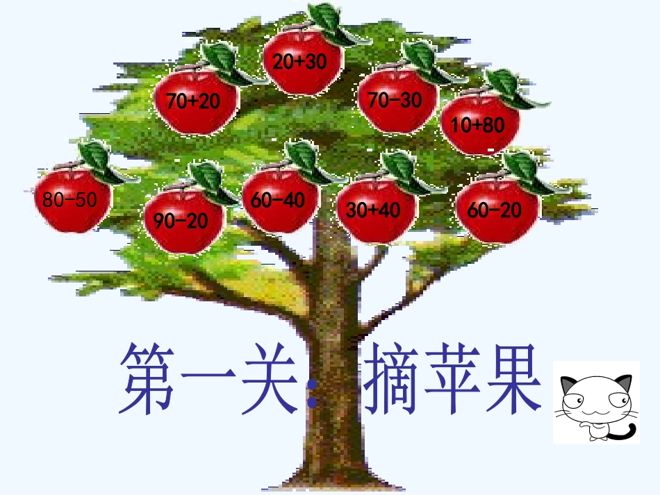 小学数学人教2011课标版一年级一年级下整十数加减整十数-练习设计PPT_第1页