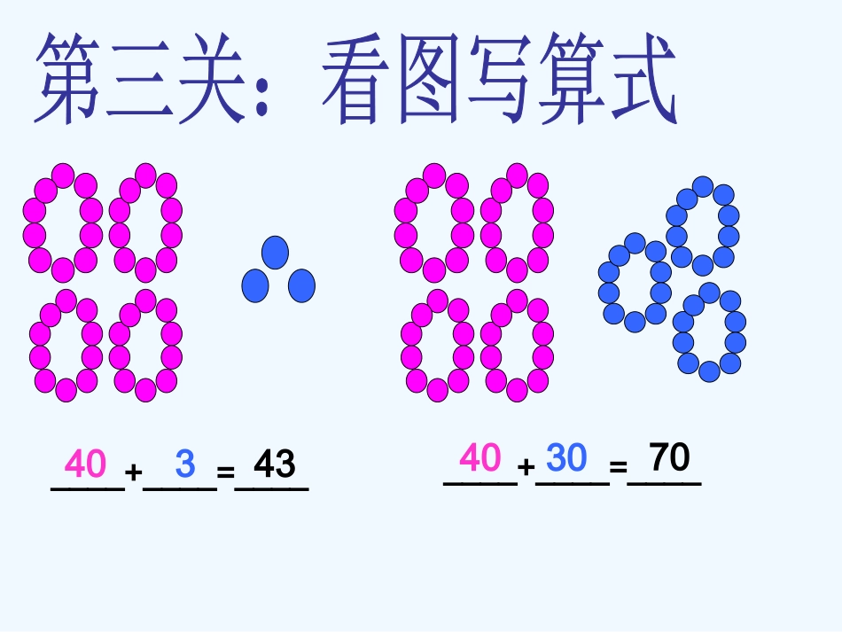 小学数学人教2011课标版一年级一年级下整十数加减整十数-练习设计PPT_第3页