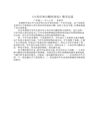 小苏打和白醋的变化