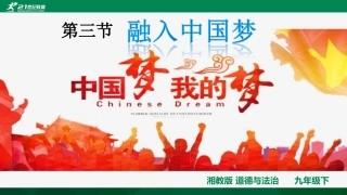 第三节融入中国梦