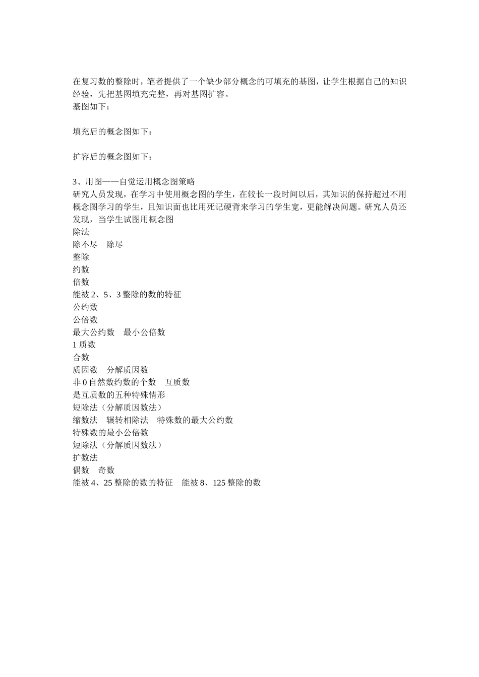 数的整除知识图_第1页